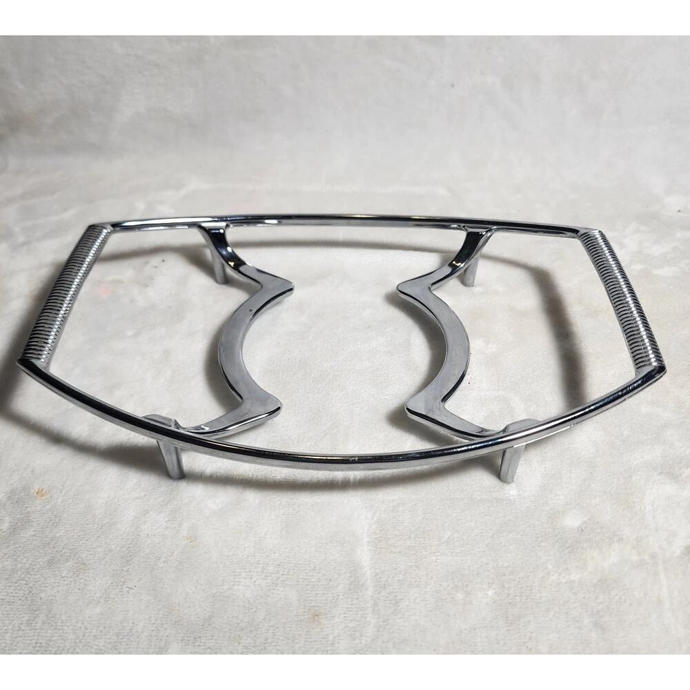 Vintage Chrome Metal Tray Stand For Corning Ware Casserole Dish 10x7
